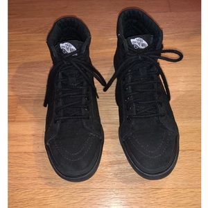 Vans all black high tops